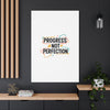 Progress Not Perfection Canvas | Handwritten Marker Brush Script, Motivational Wall Art